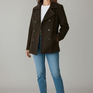 Croft & Barrow Women's Dark Brown Peacoat